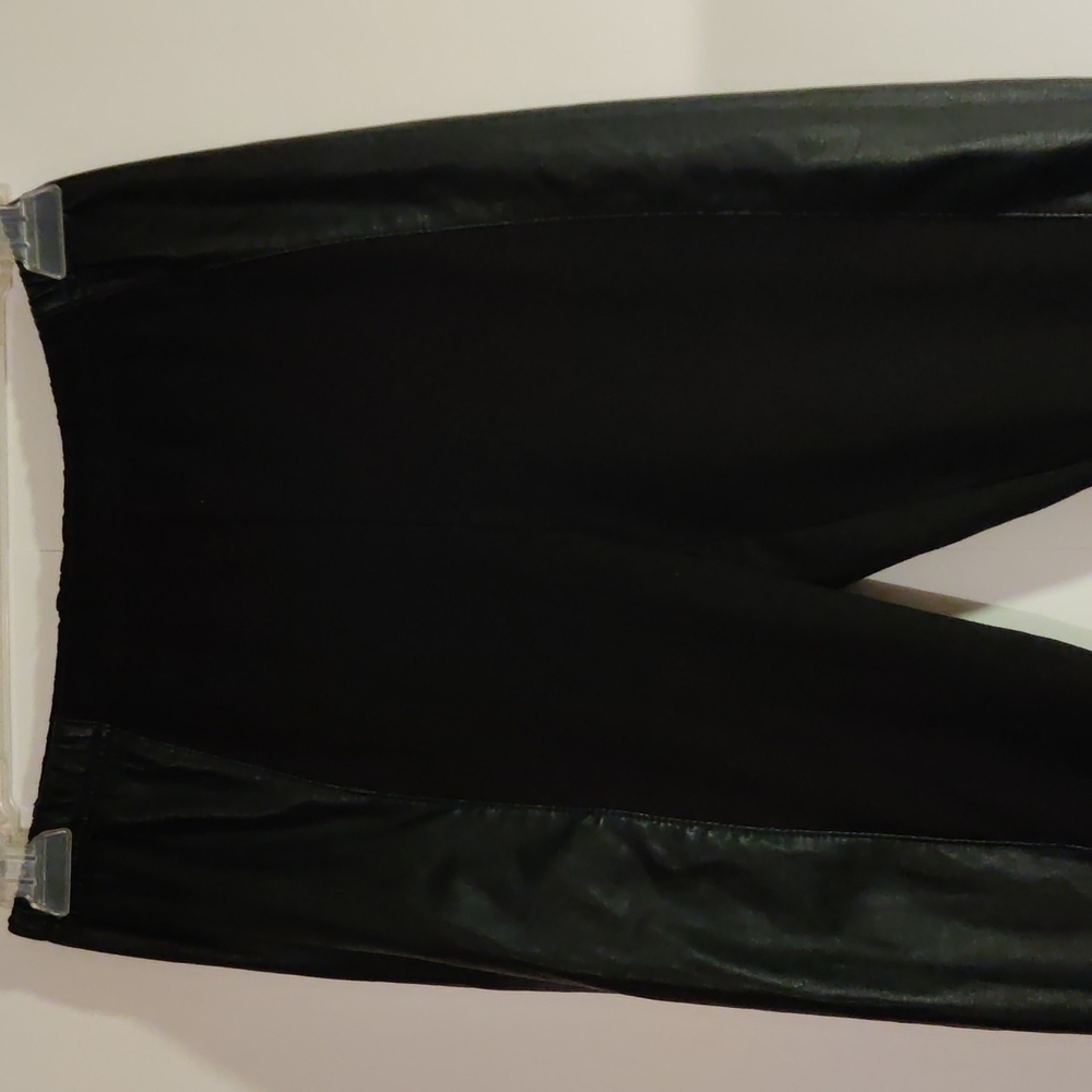 Bishop + Young Leggings with Vegan Leather Size Small